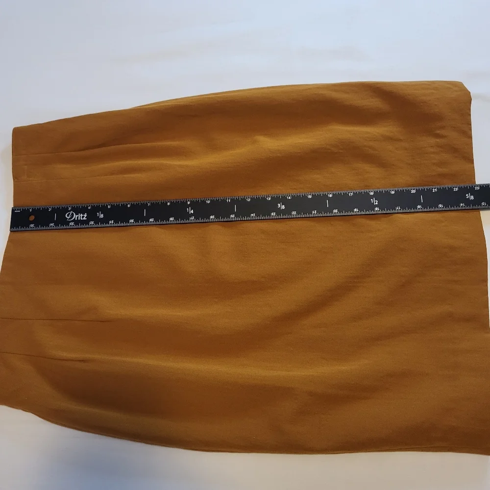 VTG Anthony Michael Women 100% Wool Career Pencil Midi Skirt, Size 8, Yellow